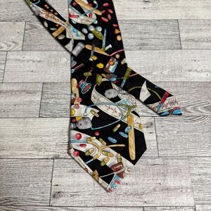 100% Silk Vintage Nicole Miller 1993 Doctor Medical Healthcare Medicine Neck Tie